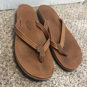 women’s rainbow flip flops